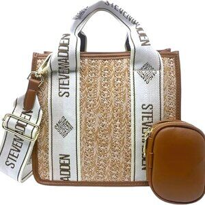 Steve Madden straw bwebber bag
